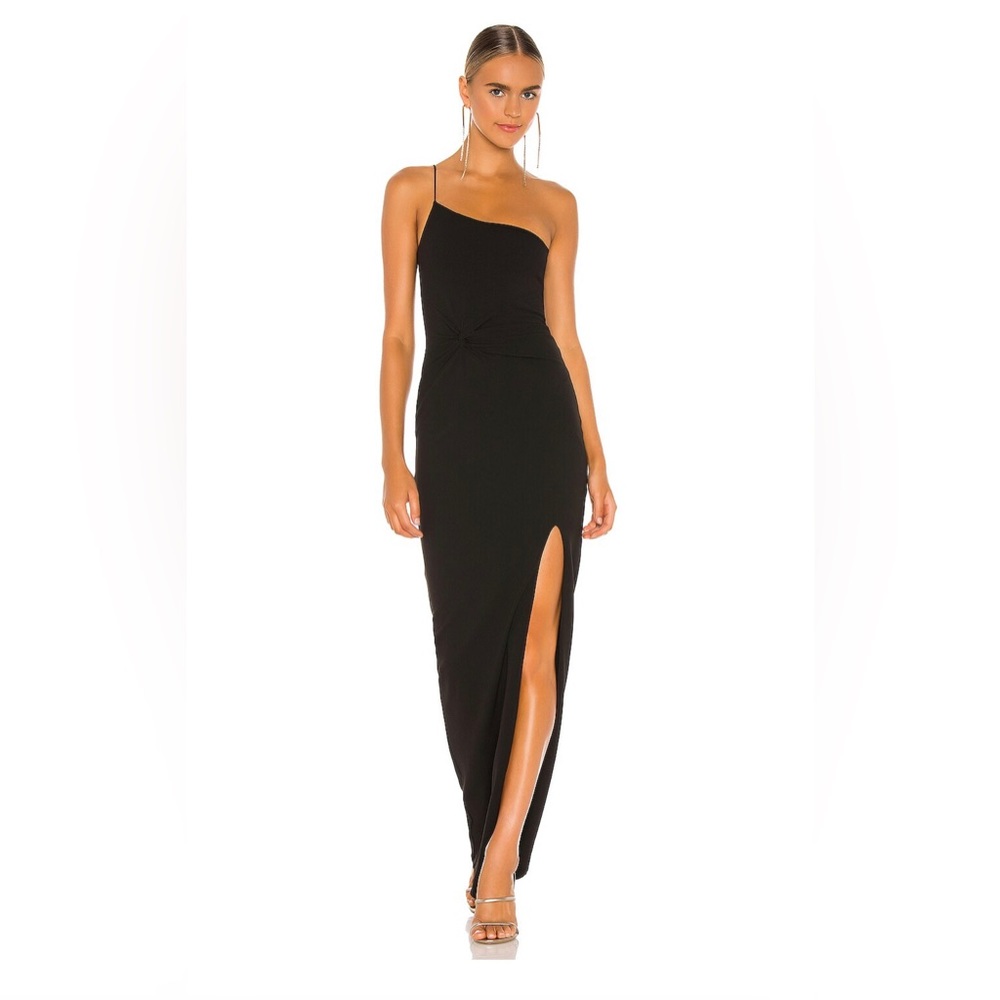 Nookie Lust One Shoulder Gown in Black